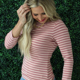Striped Boatneck Knit Top
