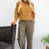 Plaid Woven Trouser