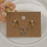 Small X-Shaped Post Earrings