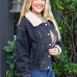 Fur Collared Denim Jacket