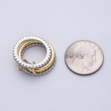 Interlock Stacked Mixed Metal Ring
