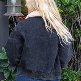 Fur Collared Denim Jacket