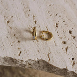 Stylish Gold Plated Rhinestones Stud Earrrings