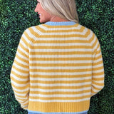 Contrast Colorblock Striped Cardigan