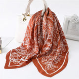 Paisley Lace Print Satin Square Scarf
