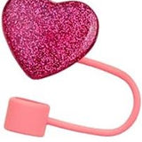 Glitter Heart Straw Covers