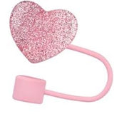 Glitter Heart Straw Covers
