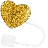 Glitter Heart Straw Covers