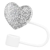 Glitter Heart Straw Covers