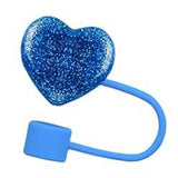 Glitter Heart Straw Covers