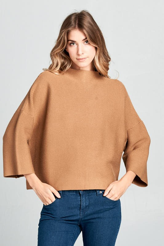 Not Your Casual Top Ribbed Sweater