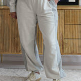 Two-Tone Drawstring Barrel Pants