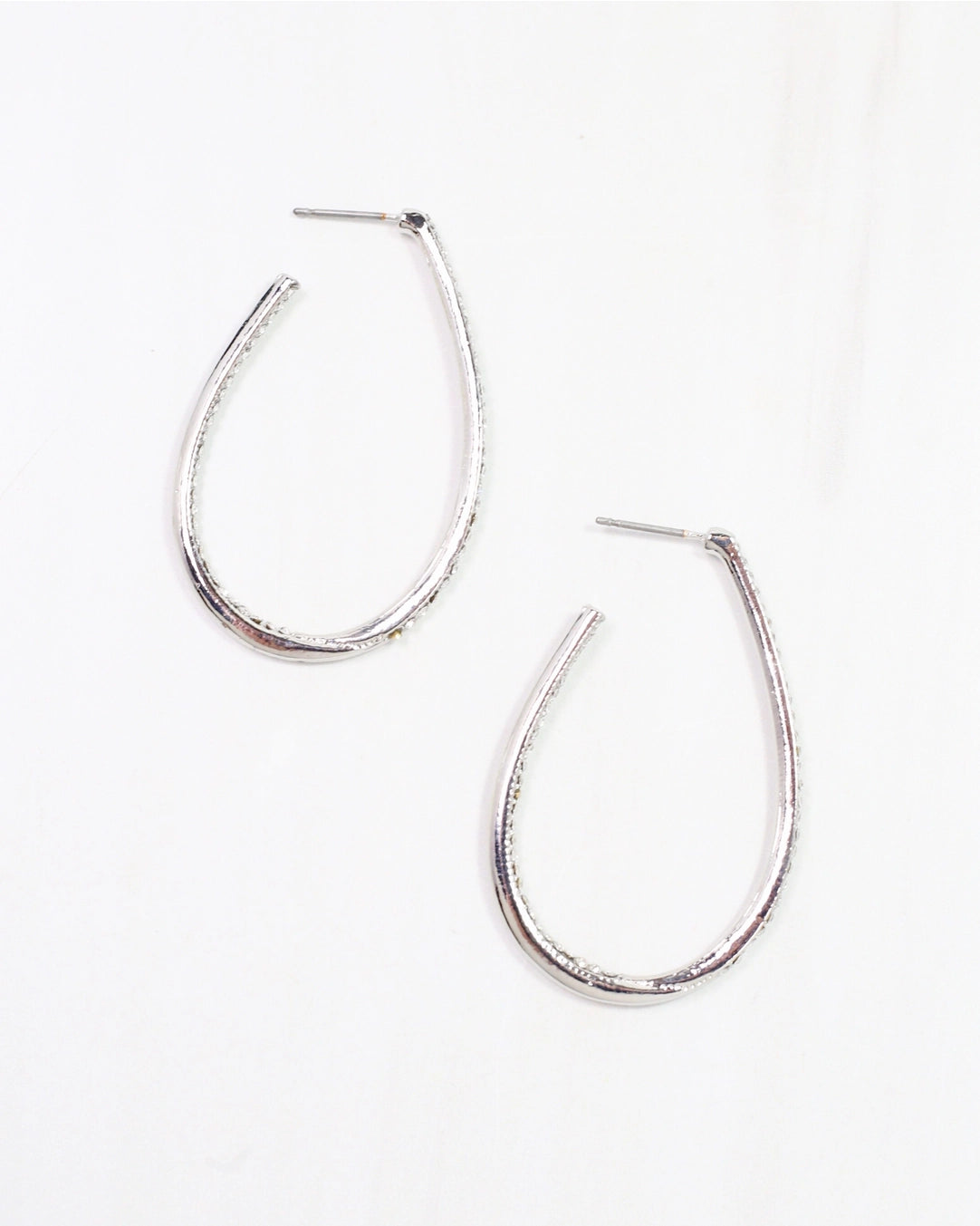 Bethie Crystal Oval Hoop