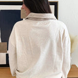 Crochet Mixed Fleece Quarter Zip Pullover