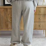 Two-Tone Drawstring Barrel Pants