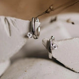 Stylish Gold Plated Rhinestones Stud Earrrings