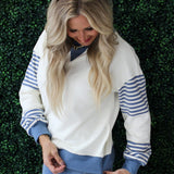 Striped Colorblocked Sweatshirt