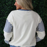Striped Colorblocked Sweatshirt