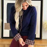 Contrast Print Cardigan