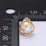 Iridescent Pearl Stud Earring
