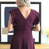 Ruffle Sleeve Fit & Flare Dress