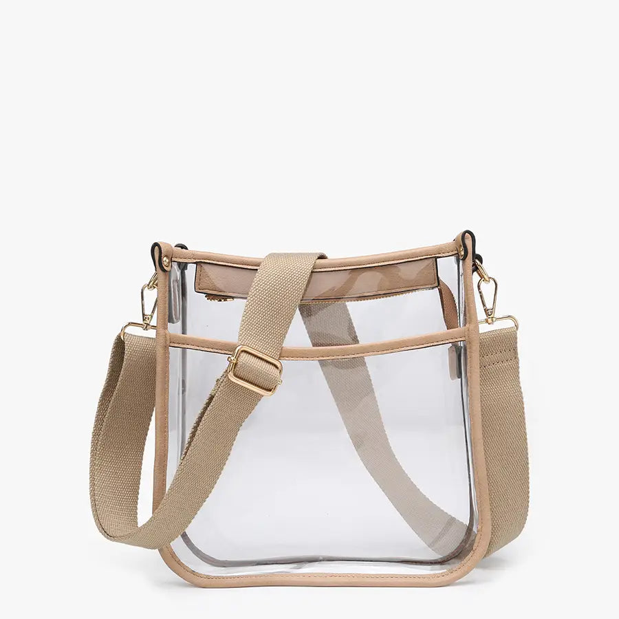 Posie Clear Crossbody w/ Vegan Leather
