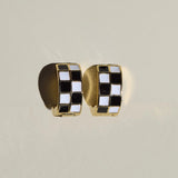 Checkered Enamel Huggies