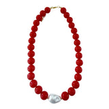 Kira Beaded Necklace with Pearl Accent