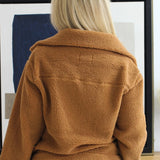 Dena Faux Shearling Zip Up Jacket