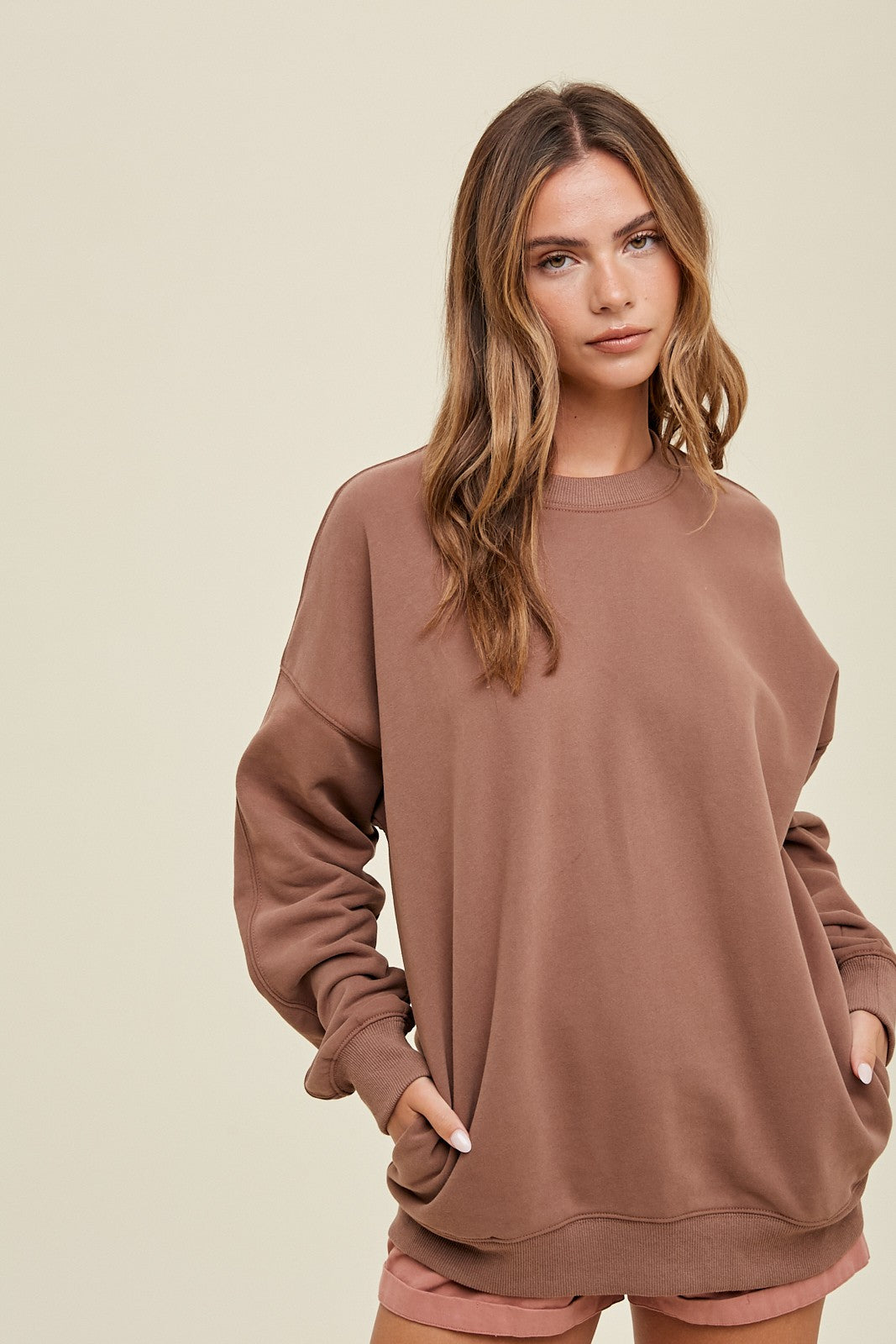 Long Solid Everyday Pullover