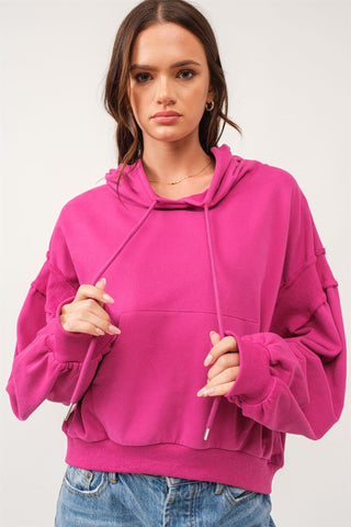 Relaxed Fit Sleeve Detail Hoodie