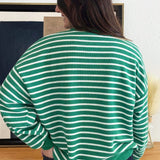 Long Sleeve Striped Sweatshirt