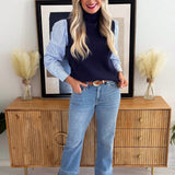 Twofer Sweater Vest and Stripe Top