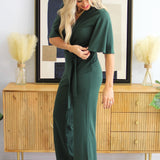 Angel Sleeve Jersey Crepe Jumpsuit