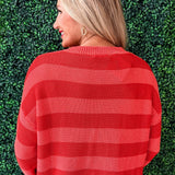 Striped Light Knit Pullover Sweater