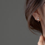 Elegant Gold Plated Sparkling Cubic Zirconia Earring