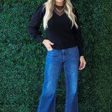 Mesh V Neck Sweater