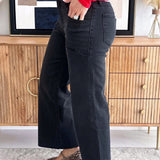 Meg High Rise Wide Leg Raw Hem