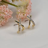 Small X-Shaped Post Earrings