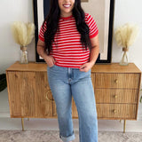 Striped Short Sleeve Top