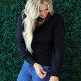 Mesh V Neck Sweater