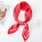 Paisley Lace Print Satin Square Scarf