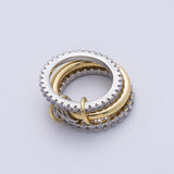Interlock Stacked Mixed Metal Ring