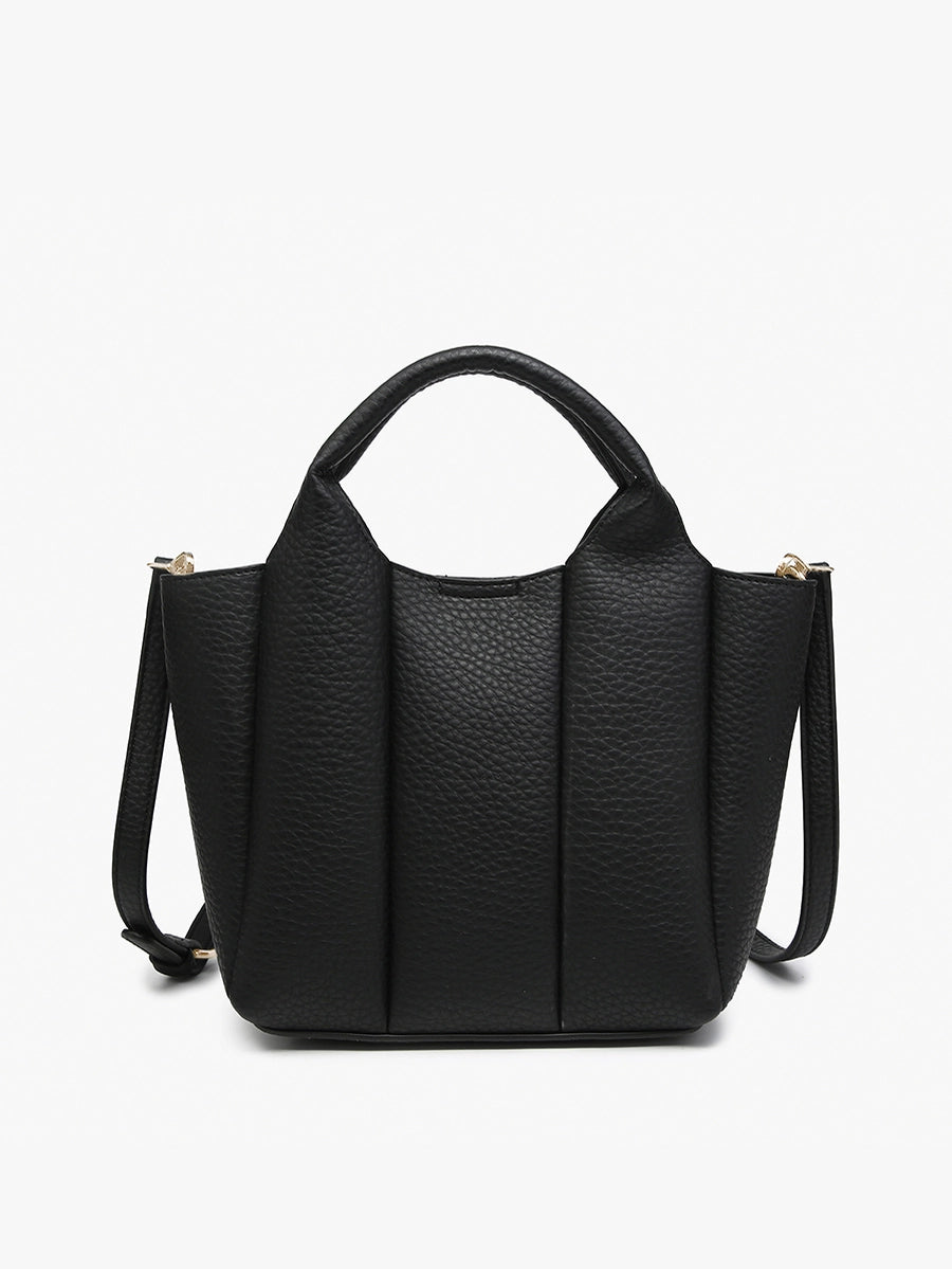 Maddox Paneled Satchel w/ Long Strap