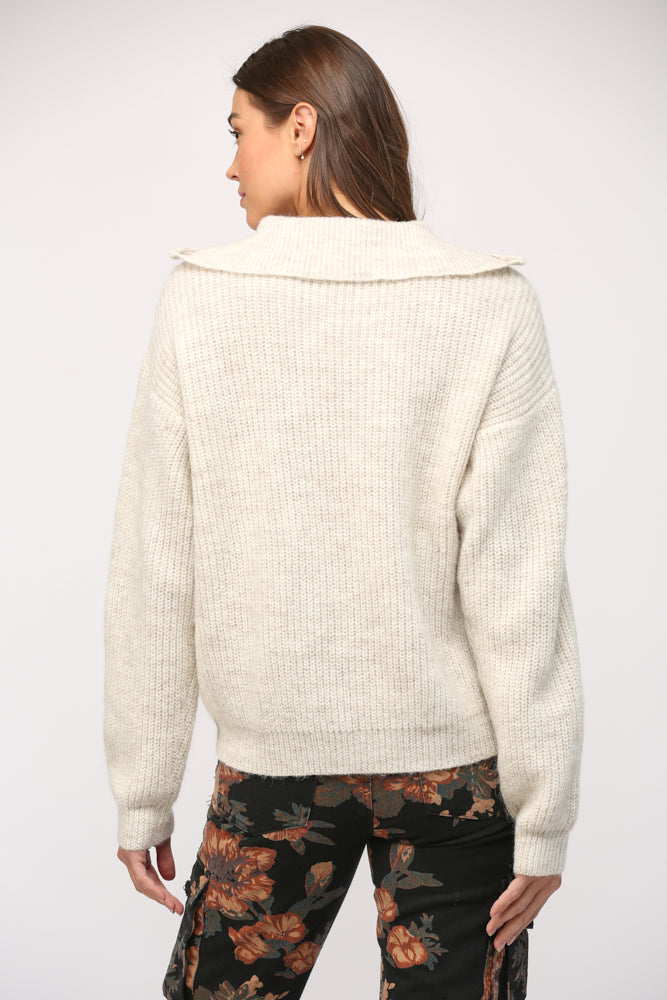 Zip Front Fuzzy Sweater