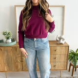Solid Long Sleeve Sweater Top