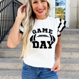 Ruffled Sleeve Game Day Sweater