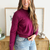 Solid Long Sleeve Sweater Top