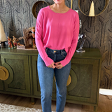 Center Seam Boat Neck Sweater