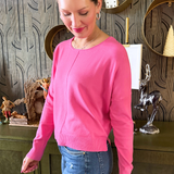 Center Seam Boat Neck Sweater